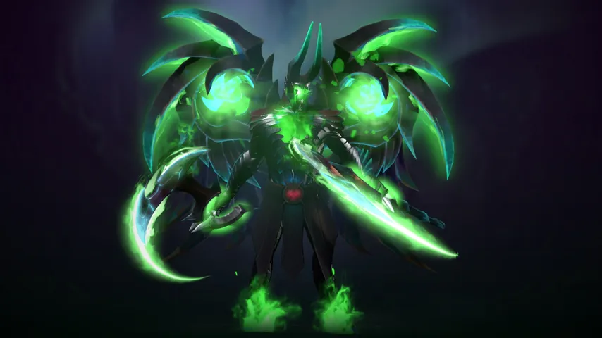Terrorblade Green Fractal Horns Dota 2 mod preview
