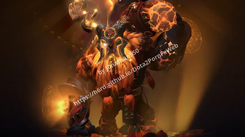 Earthshaker Burning Pedestal – Dota 2 Pedestal mod