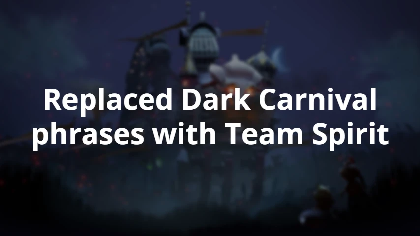 Dark Carnival Team Spirit 