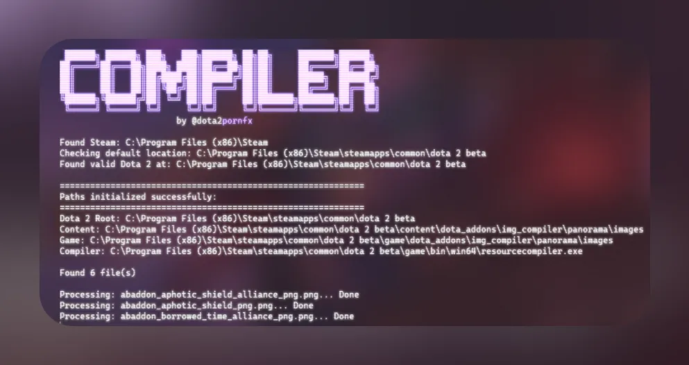 Compiler Dota 2 mod preview