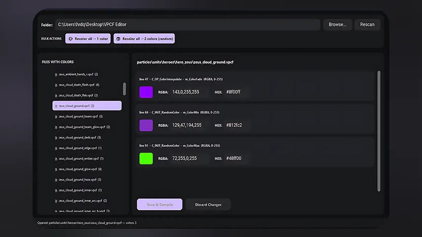 VPCF Editor 