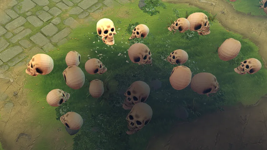 LowPoly Skull Trees Dota 2 mod preview